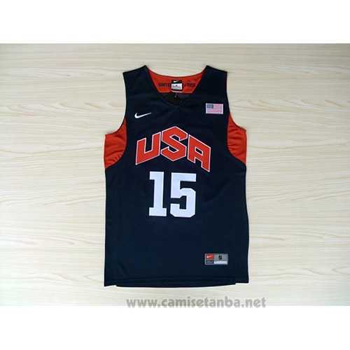 Camiseta USA 2012 Carmelo Anthony #15 Negro